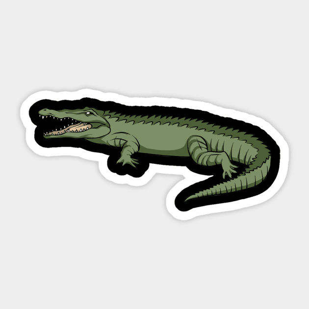 Crocodile Aligator Sticker by fromherotozero